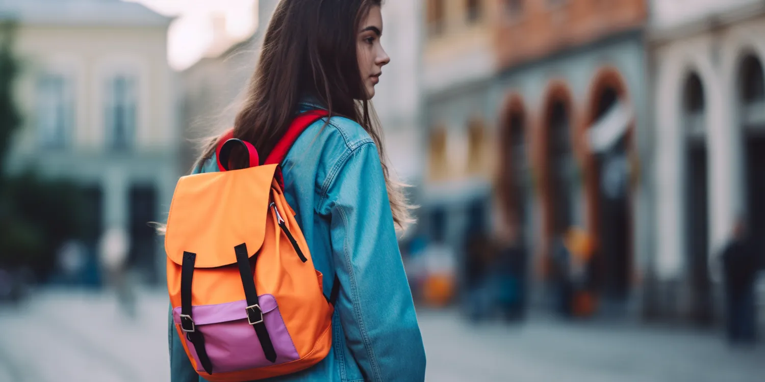 Kolorowy plecak damski