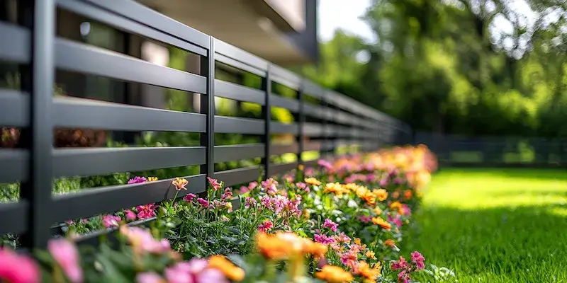 Moderne Metallzäune aus Polen