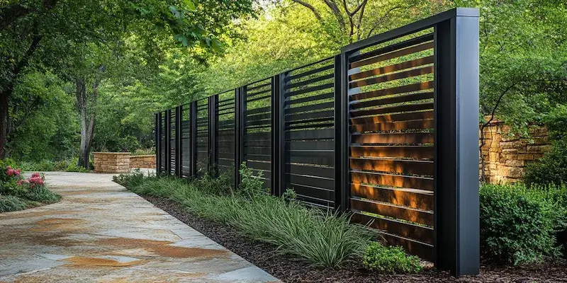 Polnische Metallzäune