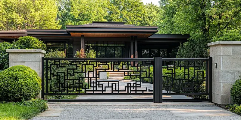 Modern Zaun aus Polen