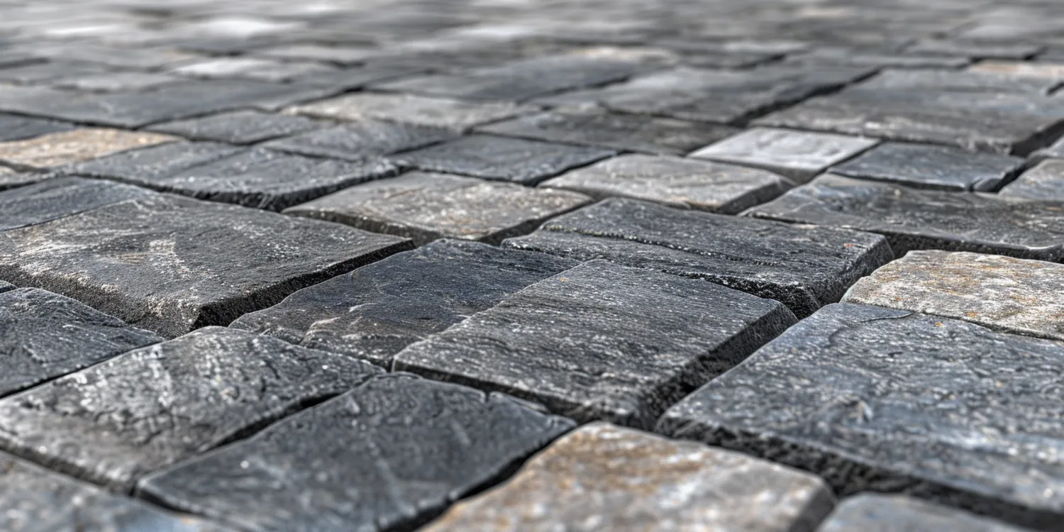 Proces układania powierzchni przy użyciu kostki brukowej